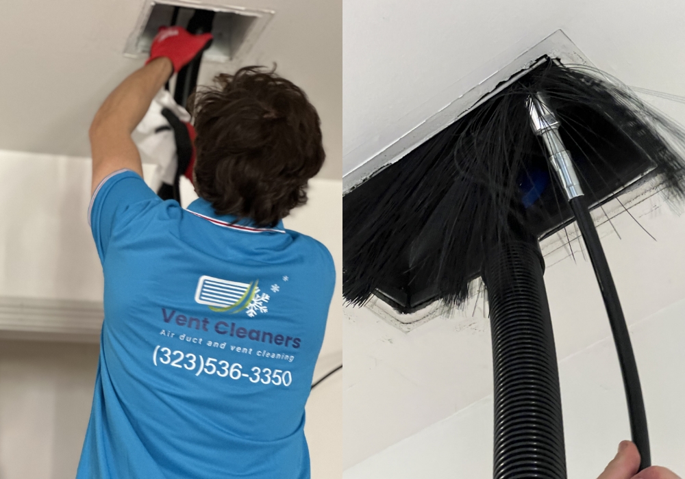 air duct cleaning Los Angeles in action